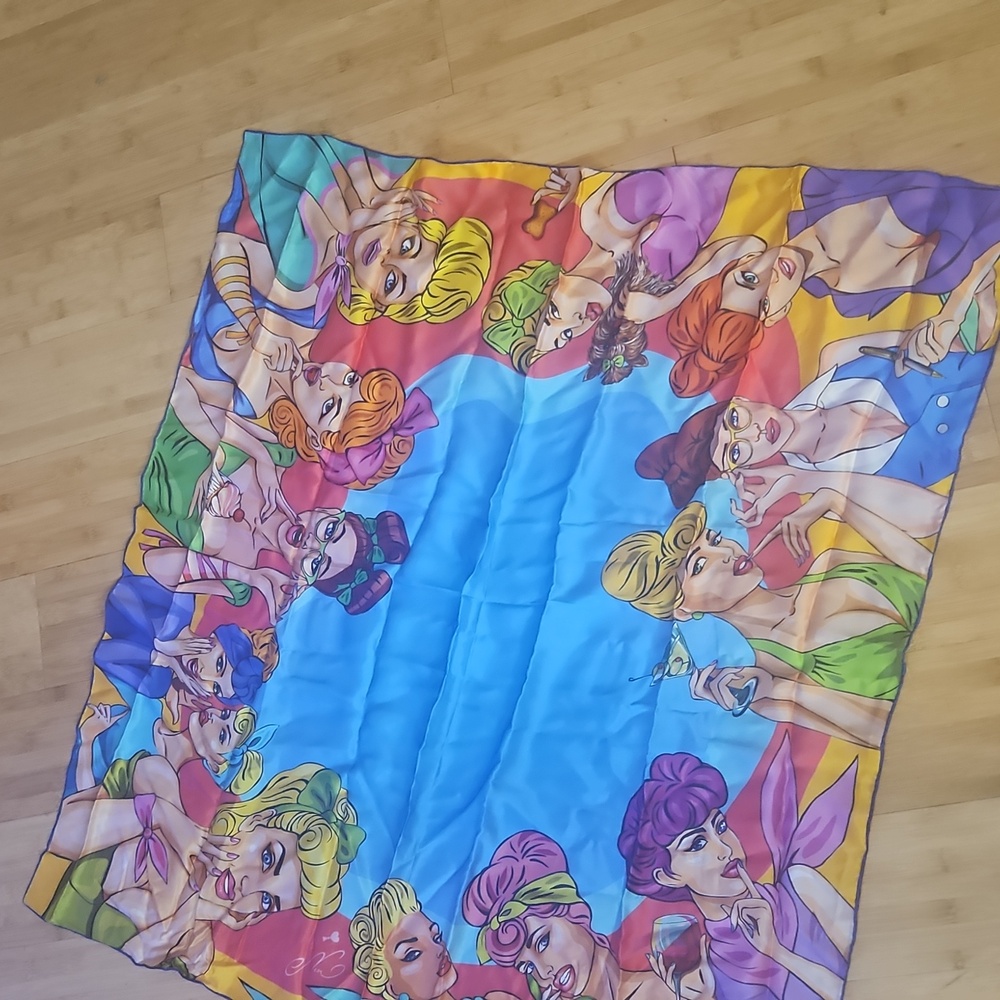 Neon fun Betty Paige Style  pop colorful scarf